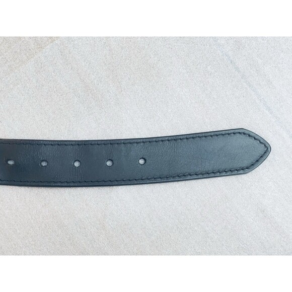Wrangler Men’s Black Genuine Leather Belt Sz 40 Stitch Detail Western Style - Picture 6 of 10